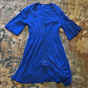 Elegant Blue Women's Dress